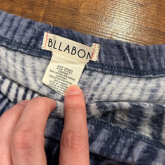 Billabong Maxi Blue Tie Dye Skirt Size Small Long Skirt Boho Casual - Picture 4 of 7